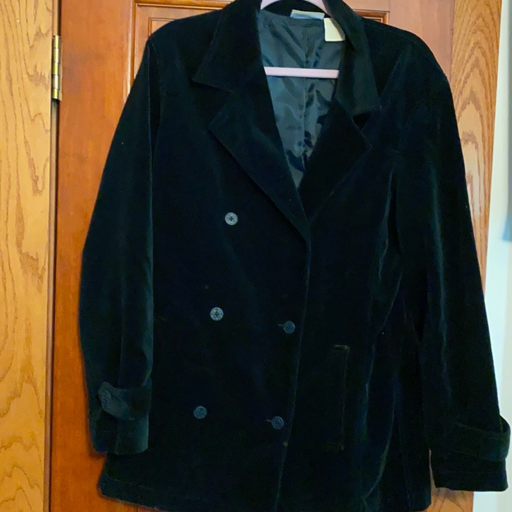 Liz Claiborne Green Velvet Peacoat